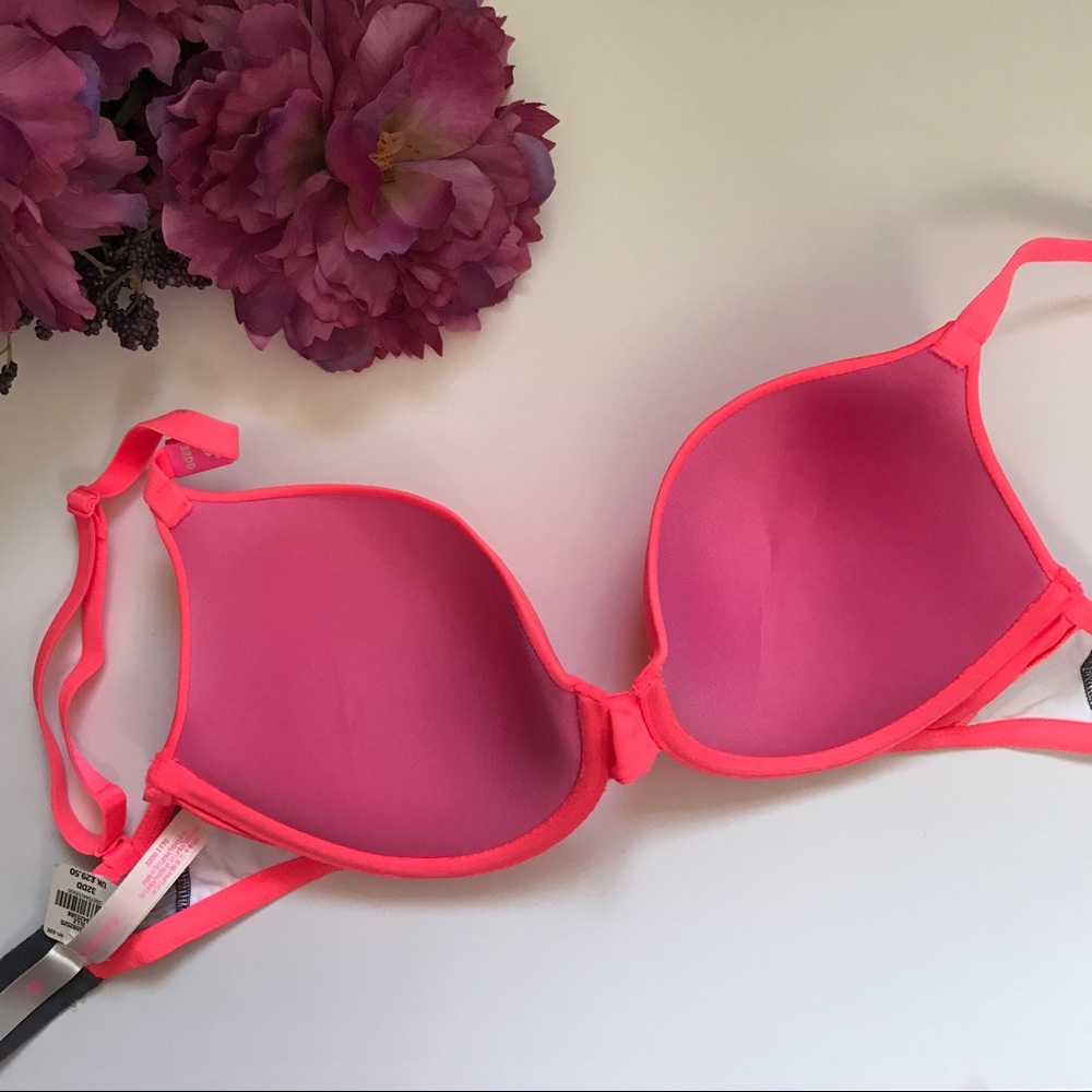 SOLD PINK VS Wear Everywhere Push-Up coral bra - Picture 6 of 8